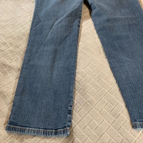 Zana Di Womens 16p Denim Jeans Blue Straight Mid Rise Medium Wash Stretch - Picture 11 of 12